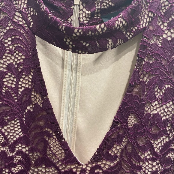 Ivanka Trump's cocktail long sleeve Maroon Burgundy Dress size 8 Boho - Picture 6 of 6